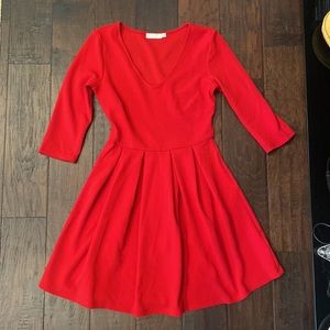 Red Long Sleeve Dress